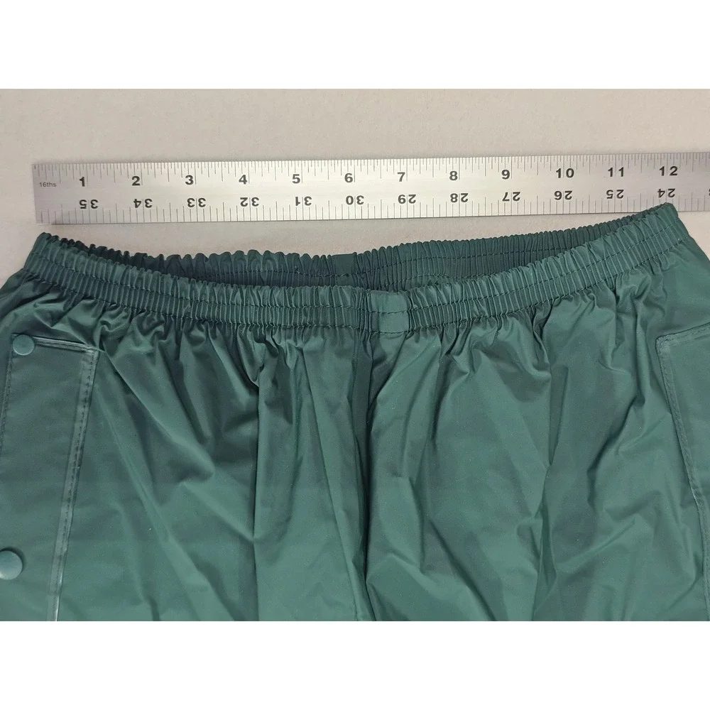 Columbia Sportswear PVC Nylon Windbreaker Snap Pants Green‎ Men's Size S